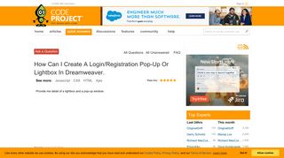 [Solved] How Can I Create A Login/Registration Pop-Up Or Lightbox ...
