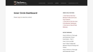 Inner Circle Dashboard - Mike Reinold Inner Circle -