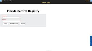 Florida Central Registry - Please Login