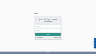 Wisconsin Central Registry - Please Login