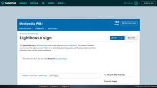 Lighthouse sign | Medipedia Wiki | FANDOM powered by Wikia