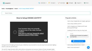 How to Setup OSRAM LIGHTIFY? - Smartify Automation Store