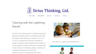 Tutoring with the Lightning Squad — Sirius Thinking, Ltd.
