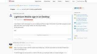 Lightroom Mobile sign in on Desktop | Adobe Community - Adobe Forums