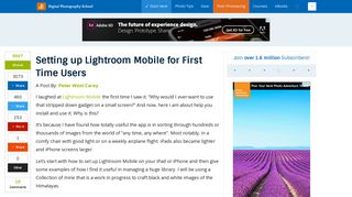 Setting up Lightroom Mobile for First Time Users