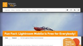 Fun Fact: Lightroom Mobile is Free for Everybody! - Lightroom Killer Tips