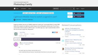 Lightroom Mobile: How to switch a signed in user? | Photoshop Family ...