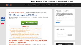 Adobe Photoshop Lightroom CC 2017 Crack 32/64 Bit Free Download
