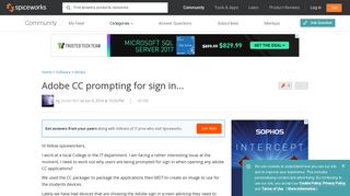Adobe CC prompting for sign in... - Spiceworks Community