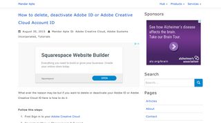 How to delete, deactivate Adobe ID or Adobe Creative Cloud Account ...