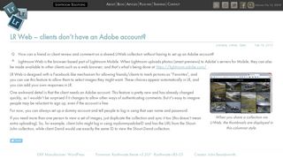 LR Web – clients don't have an Adobe account? – Lightroom Solutions