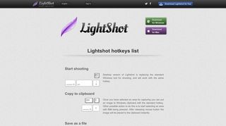 Lightshot hotkeys list - Lightshot — screenshot tool for Mac & Win