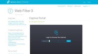Captive Portal - Lightspeed Systems Community Site