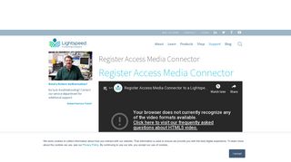 Register Access Media Connector - Lightspeed, A Learning Company