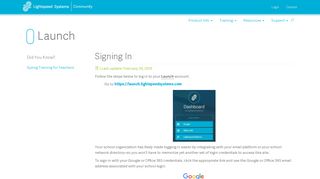 Signing In - Lightspeed Systems Community Site