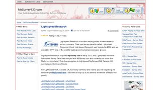 Lightspeed Research Survey Panel Review & Sign Up Links
