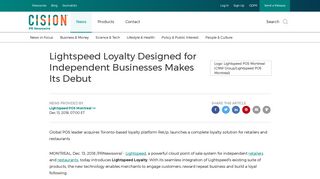 Lightspeed Loyalty Designed for Independent Businesses Makes Its ...