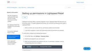 Setting up permissions in Lightspeed Retail – SHOGO Knowledge Base.