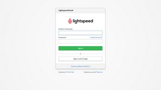 Lightspeed Retail - Login - MerchantOS