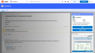Lightspeed default root password anyone? : sysadmin - Reddit