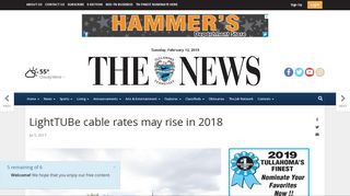 LightTUBe cable rates may rise in 2018 | Local News | tullahomanews ...