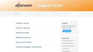 login - Electric Lightwave - Allstream Support