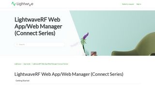 Web Manager / Web App (Connect Series Link 1 ) – Lightwave