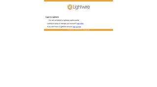 Login - Lightwire Mobile