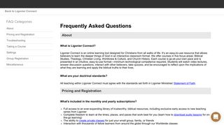 Ligonier Connect Frequently Asked Questions
