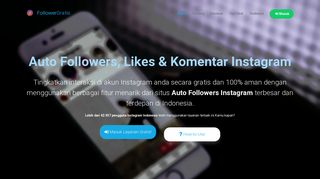 Auto Followers & Likes Instagram - FollowerGratis.co.id