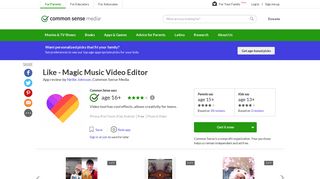 Like - Magic Music Video Editor App Review - Common Sense Media