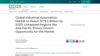 Global Industrial Automation Market to Reach $179.3 Billion by 2025 ...