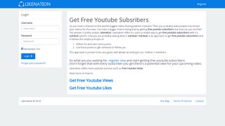 Get Free Youtube Subscribers | Likenation.com