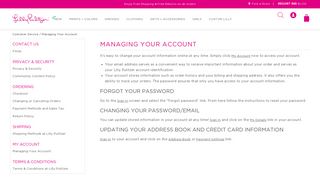 Managing Your Account at Lilly Pulitzer | Lilly Pulitzer