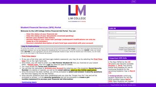 (LIM COLLEGE) Student Log In