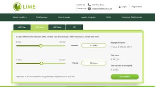LIME | Quick loan online in 5 minutes on the evidence on the Internet
