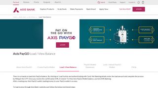 Load Money/View Balance of Your PayGO Wallet Using Axis SMS ...