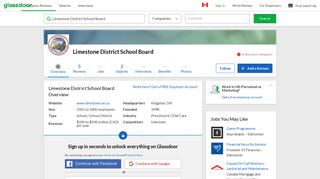 Working at Limestone District School Board | Glassdoor.ca