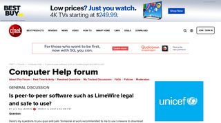 Is peer-to-peer software such as LimeWire legal and safe to use ...
