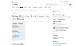 Active Directory: Limit concurrent user logins - TechNet Articles ...