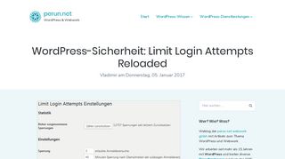 WordPress-Sicherheit: Limit Login Attempts Reloaded » perun.net