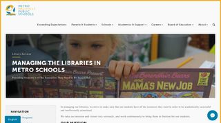 Library Services — Metro Nashville Public Schools