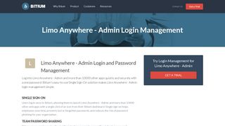 Limo Anywhere - Admin Login Management - Team Password Manager