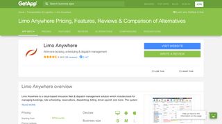 Limo Anywhere Pricing, Features, Reviews & Comparison of ... - GetApp