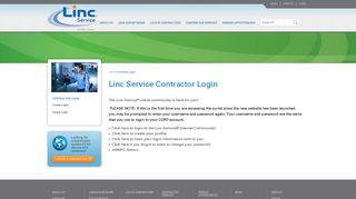 Linc Service Contractor Login - Lincservice.com