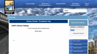 LINCC Library Catalog | City of Oregon City