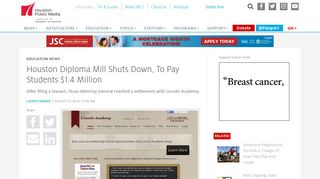 Houston Diploma Mill Shuts Down, To Pay Students $1.4 Million ...