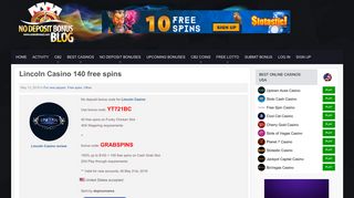 Lincoln Casino 140 free spins - 13.05.2018 - No deposit bonuses
