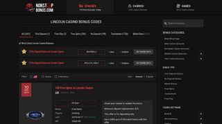 Lincoln Casino - NONSTOPBONUS.COM
