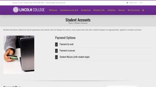 Student Accounts - Lincoln College